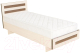 Односпальная кровать Барро М2 КР-017.11.02-03 90x186 (дуб молочный) - 