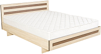 Двуспальная кровать Барро М2 КР-017.11.02-15 160x186 (дуб молочный) - 