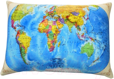 Подушка декоративная Мнушки Карта мира / Ап16сен01