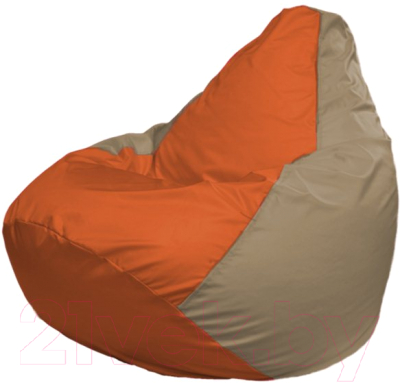 Бескаркасное кресло Flagman Груша Мега Г3.1-30 (оранжевый/темно-бежевый)