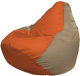 Бескаркасное кресло Flagman Груша Мега Г3.1-30 (оранжевый/темно-бежевый) - 