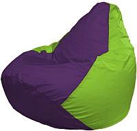 Бескаркасное кресло Flagman Груша Мега Г3.1-31 (фиолетовый/салатовый) - 