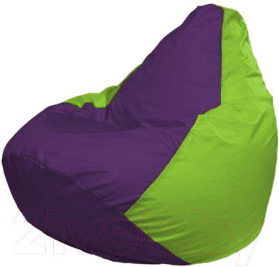 Бескаркасное кресло Flagman Груша Мега Г3.1-31 (фиолетовый/салатовый)