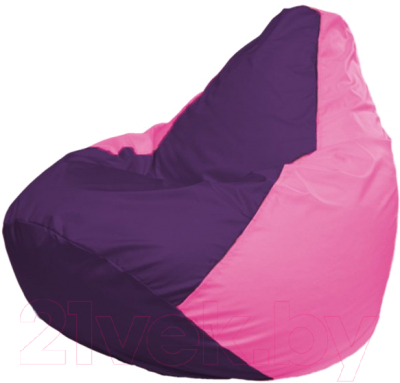 Бескаркасное кресло Flagman Груша Мега Г3.1-32 (фиолетовый/розовый)