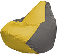 Бескаркасное кресло Flagman Груша Мега Г3.1-34 (желтый/серый) - 