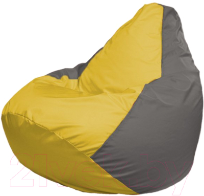 Бескаркасное кресло Flagman Груша Мега Г3.1-34 (желтый/серый)