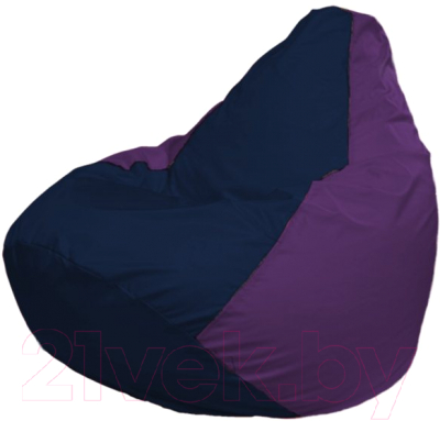 Бескаркасное кресло Flagman Груша Мега Г3.1-38 (темно-синий/фиолетовый)