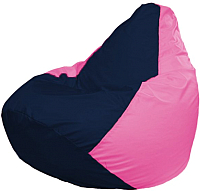 Бескаркасное кресло Flagman Груша Мега Г3.1-44 (темно-синий/розовый) - 