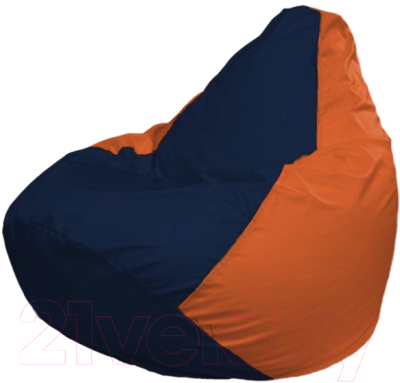Бескаркасное кресло Flagman Груша Мега Г3.1-45 (темно-синий/оранжевый)