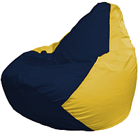 Бескаркасное кресло Flagman Груша Мега Г3.1-47 (темно-синий/желтый) - 