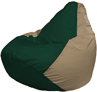 Бескаркасное кресло Flagman Груша Мега Г3.1-60 (темно-зеленый/темно-бежевый) - 