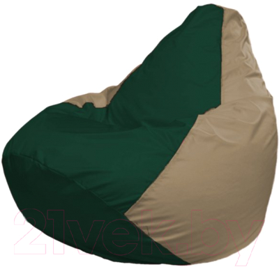 Бескаркасное кресло Flagman Груша Мега Г3.1-60 (темно-зеленый/темно-бежевый)
