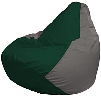 Бескаркасное кресло Flagman Груша Мега Г3.1-61 (темно-зеленый/серый) - 