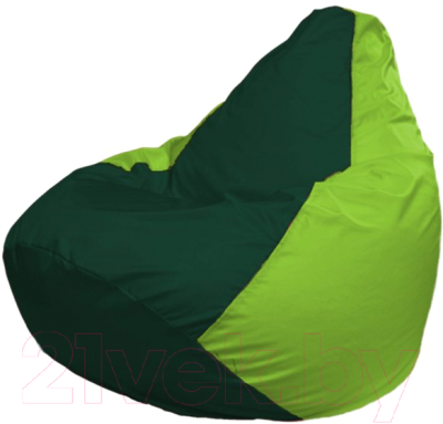 Бескаркасное кресло Flagman Груша Мега Г3.1-63 (темно-зеленый/салатовый)