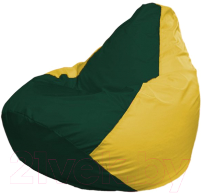 Бескаркасное кресло Flagman Груша Мега Г3.1-65 (темно-зеленый/желтый)