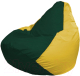 Бескаркасное кресло Flagman Груша Мега Г3.1-65 (темно-зеленый/желтый) - 