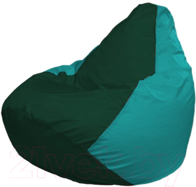 Бескаркасное кресло Flagman Груша Мега Г3.1-66 (темно-зеленый/бирюзовый)