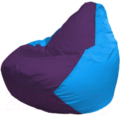 Бескаркасное кресло Flagman Груша Мега Г3.1-74 (фиолетовый/голубой)