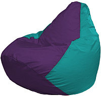 Бескаркасное кресло Flagman Груша Мега Г3.1-75 (фиолетовый/бирюзовый) - 