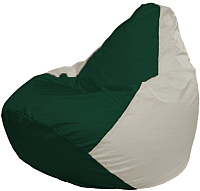 Бескаркасное кресло Flagman Груша Мега Г3.1-76 (темно-зеленый/белый) - 