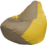 Бескаркасное кресло Flagman Груша Мега Г3.1-95 (темно-бежевый/желтый) - 