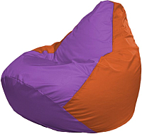 Бескаркасное кресло Flagman Груша Мега Г3.1-110 (сиреневый/оранжевый) - 