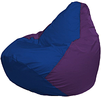 Бескаркасное кресло Flagman Груша Мега Г3.1-117 (синий/фиолетовый) - 