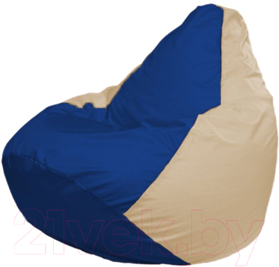 Бескаркасное кресло Flagman Груша Мега Г3.1-121 (синий/светло-бежевый)