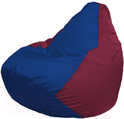 Бескаркасное кресло Flagman Груша Мега Г3.1-123 (синий/бордовый)