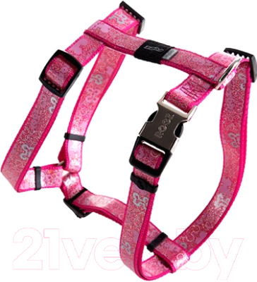 

Шлея Rogz, Lapz Trendy Tuigje Pink Bones M 16мм / RSJ523K