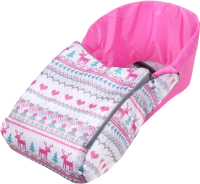 Сиденье для санок Ника СС3 (вязаный, розовый)