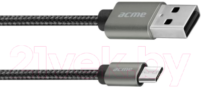 Кабель Acme CB2011G (1м, серый)