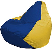 Бескаркасное кресло Flagman Груша Мега Г3.1-128 (синий/желтый) - 