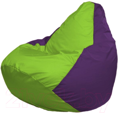 Бескаркасное кресло Flagman Груша Мега Г3.1-155 (салатовый/фиолетовый)