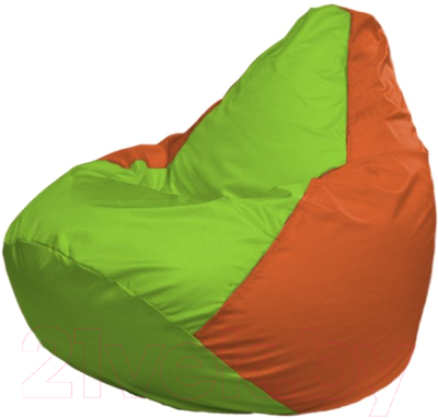 Бескаркасное кресло Flagman Груша Мега Г3.1-163 (салатовый/оранжевый)