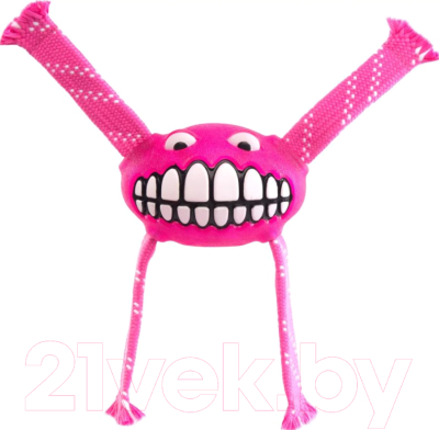 Игрушка для собак Rogz Grinz Flossy Medium / RFGR03K (розовый)