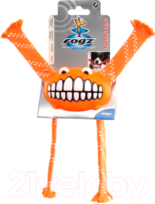 Игрушка для собак Rogz Grinz Flossy Medium / RFGR03D (оранжевый)