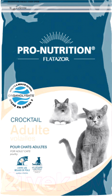 Сухой корм для кошек Flatazor Crocktail Adulte Volailles (12кг)