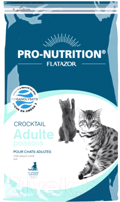 Сухой корм для кошек Flatazor Crocktail Adulte Poissons (3кг)