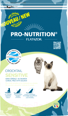 Сухой корм для кошек Flatazor Crocktail Sensitive (12кг)