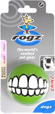 Игрушка для животных Rogz Grinz Large / RGR04L (лайм)