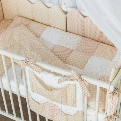 Комплект постельный для малышей Martoo Mosaik 7 (белый/бежевый)