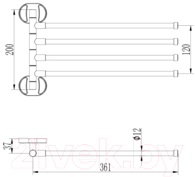 Изображение товара Держатель для полотенца Ledeme L3514