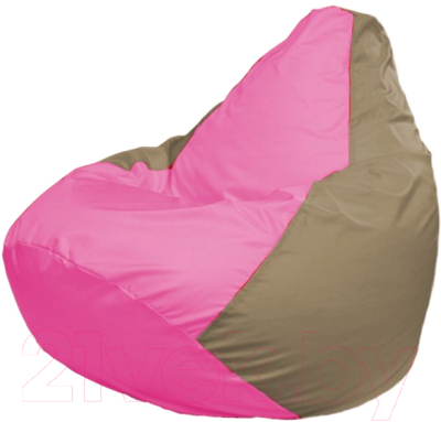 Бескаркасное кресло Flagman Груша Мега Г3.1-193 (розовый/темно-бежевый)