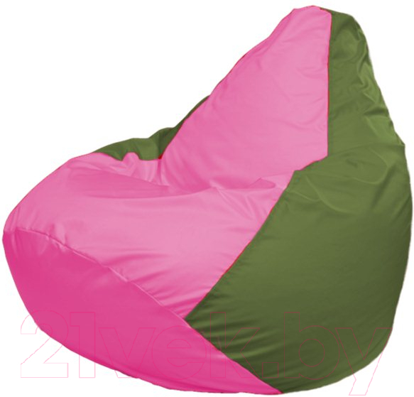 Бескаркасное кресло Flagman Груша Мега Г3.1-198 (розовый/оливковый)