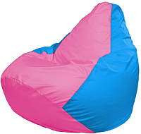 Бескаркасное кресло Flagman Груша Мега Г3.1-202 (розовый/голубой) - 