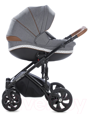Детская универсальная коляска Tutis Mimi Style 3 в 1 683333 (серый/серо-белый/коричневый)