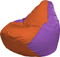 Бескаркасное кресло Flagman Груша Мега Г3.1-206 (оранжевый/сиреневый) - 