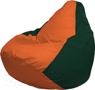 Бескаркасное кресло Flagman Груша Мега Г3.1-212 (оранжевый/темно-зеленый)