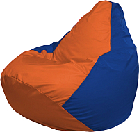 Бескаркасное кресло Flagman Груша Мега Г3.1-213 (оранжевый/синий) - 